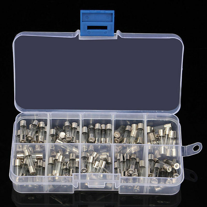 100pcs Set 5x20mm Quick Blow Glass Tube Fuses Amp 0.25/0.3/0.5/0.75/1/2/3/4/5/6A