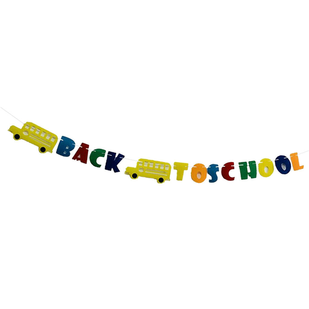 Back To School Banner First Day to School Party Hanging Decorations Supplies