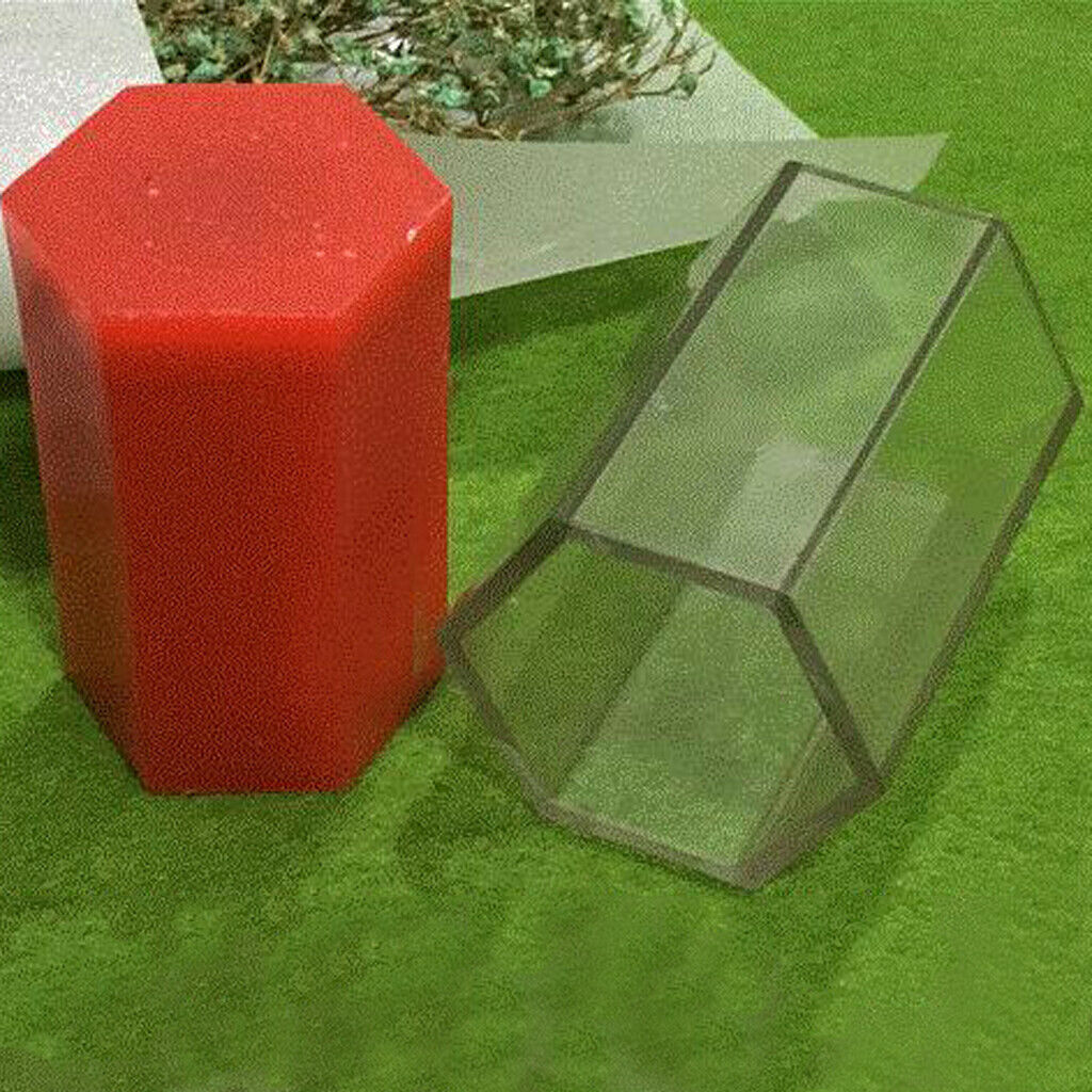 Hexagon Shaped Candle Mould Soap Molds for DIY Candles Making 7.5 x 12 cm