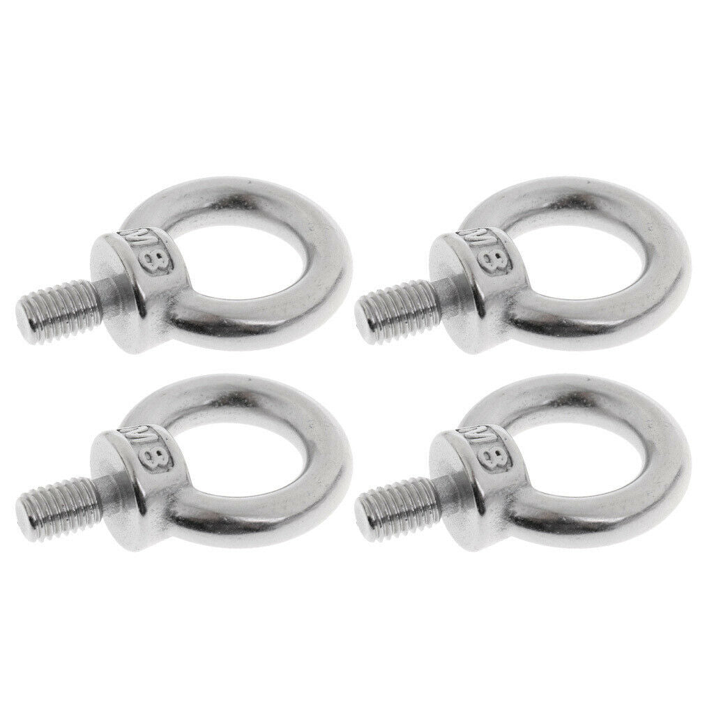 4x Machine Shoulder Eye Bolt 580 Screws Marine Grade Corrosion Resistant