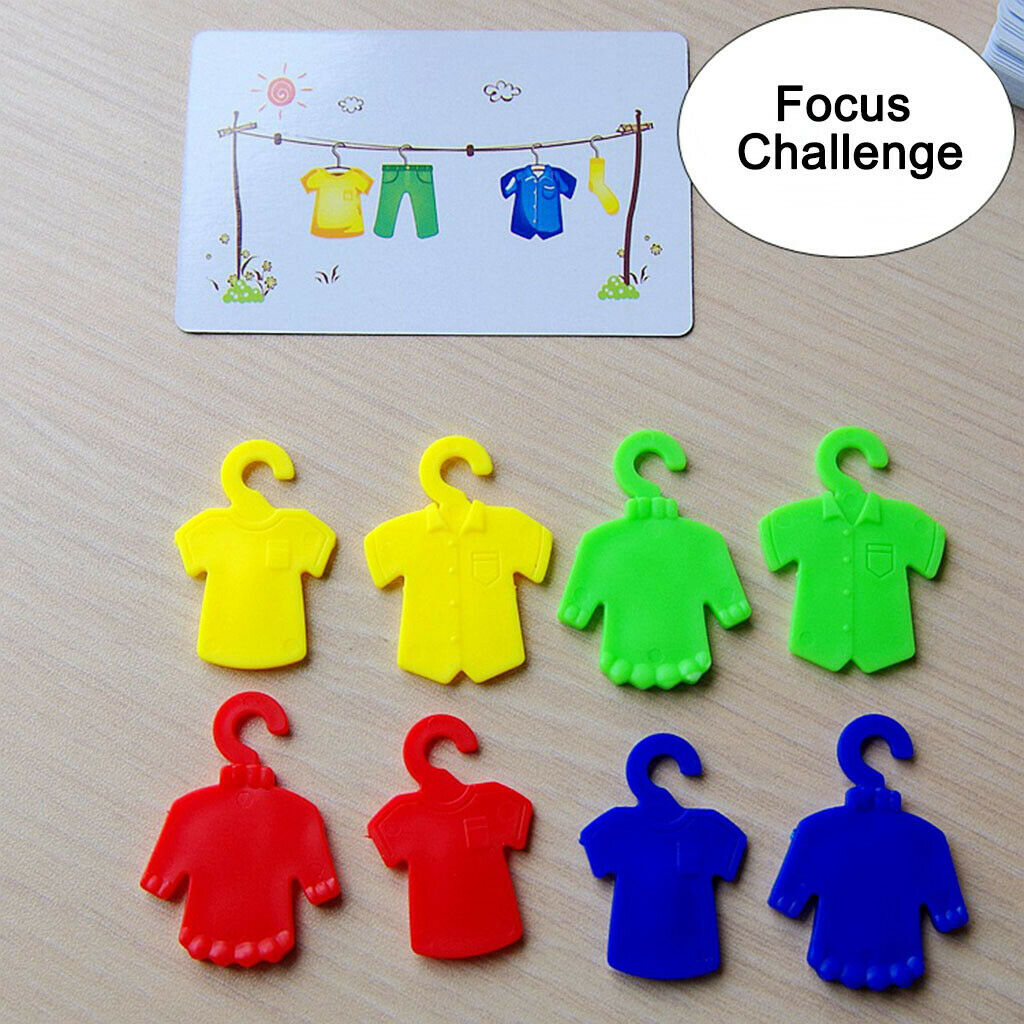 154 PCS Kids Fast Speed Hanging Drying Clothes Game Logical Thinking Toys