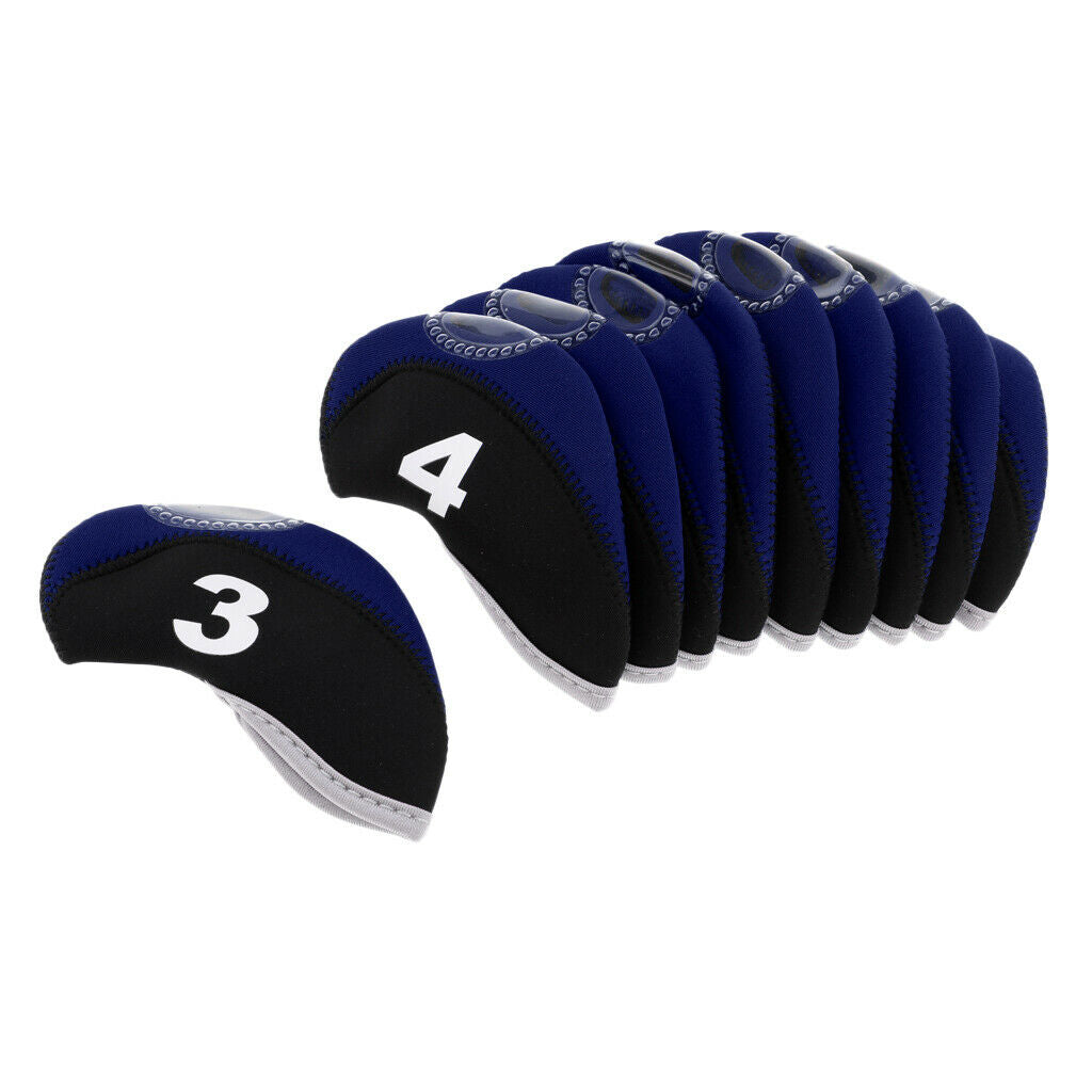 20pcs Golf Iron Club Head Covers, Headcovers Metal Neoprene Traditional Plain
