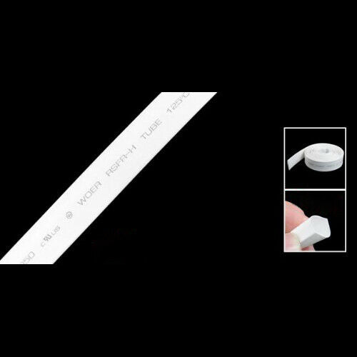 Ratio 2:1 10mm Dia White Polyolefin Heat Shrinkable Tube 4M Long X6Q1Q1