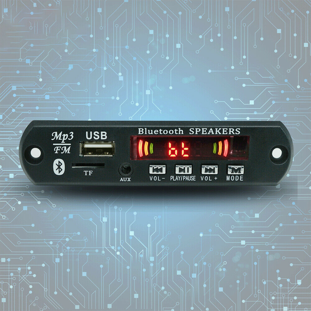 Wireless DC 12V MP3 WMA Decoder Board Audio Module USB TF Radio For Car