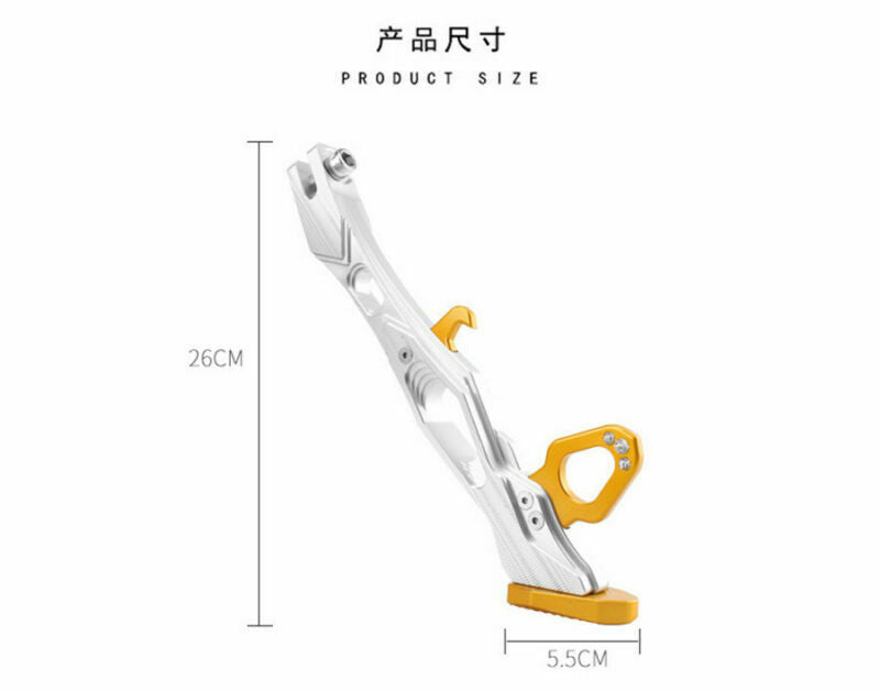 Golden Aluminium alloy Motorcycles Sport Bikes Side Stand Prevents Slip