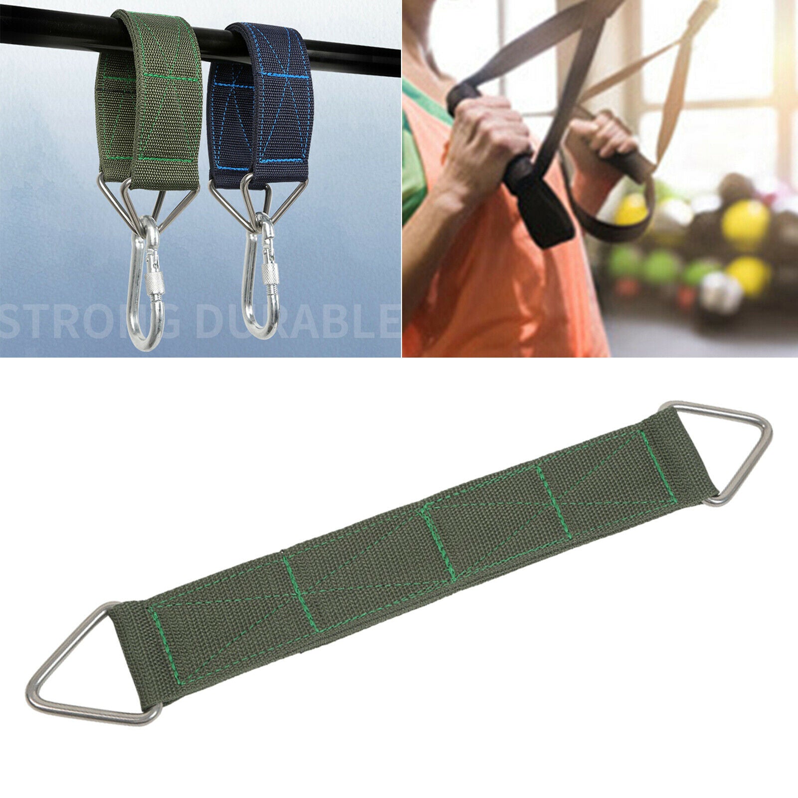 Tree Swing Straps Easy Fast Installation for Tire Swings green
