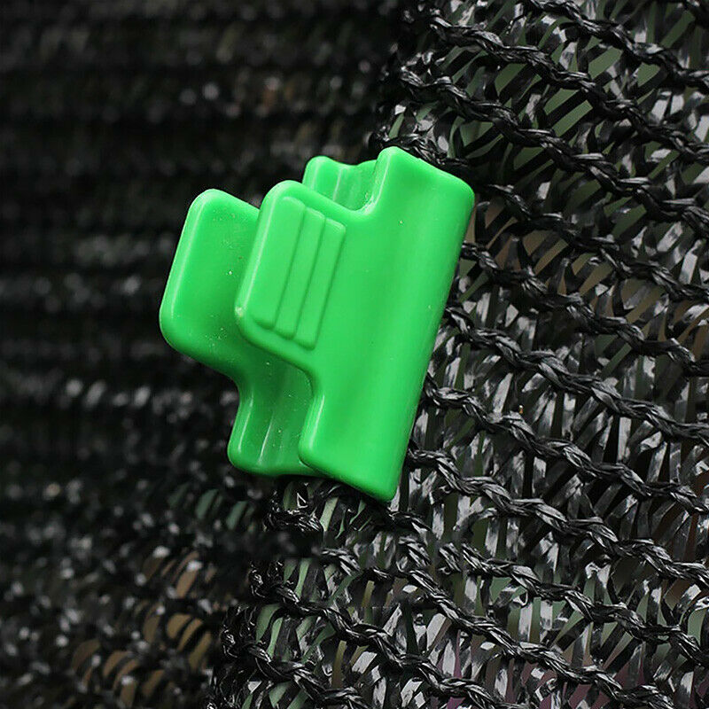 10Pcs Plastic Green Pipe Clamps Greenhouse Gardening Plants Netting Hoop Clips