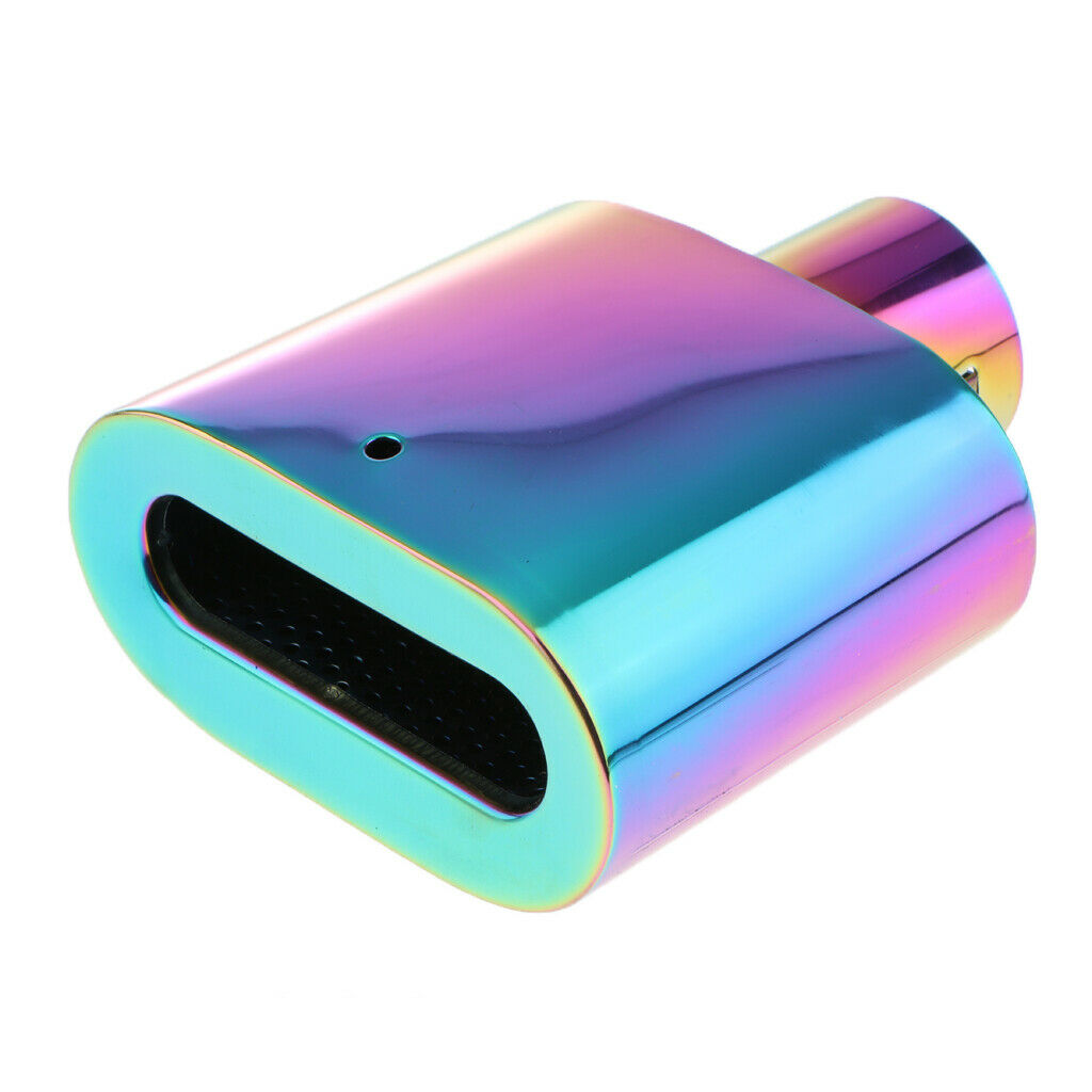 2PCS Car Truck Tail Throat Pipe Exhaust Pipe Trim Tips Muffler Pipe Colorful