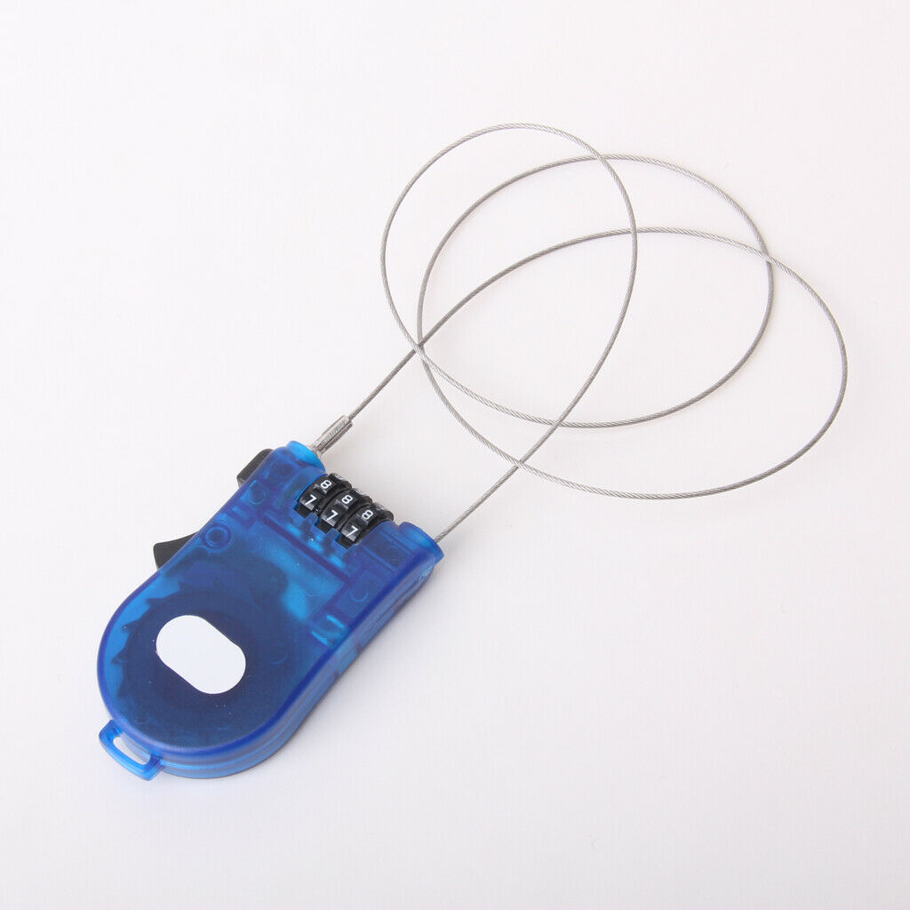 3 Feet Retractable Combination Cable Lock For Bike Bicycle Luggage