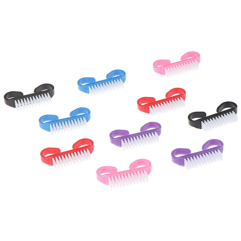 10Pcs Nail Cleaning Clean Brush File Manicure Pedicure Remove Dust Clear To_DD