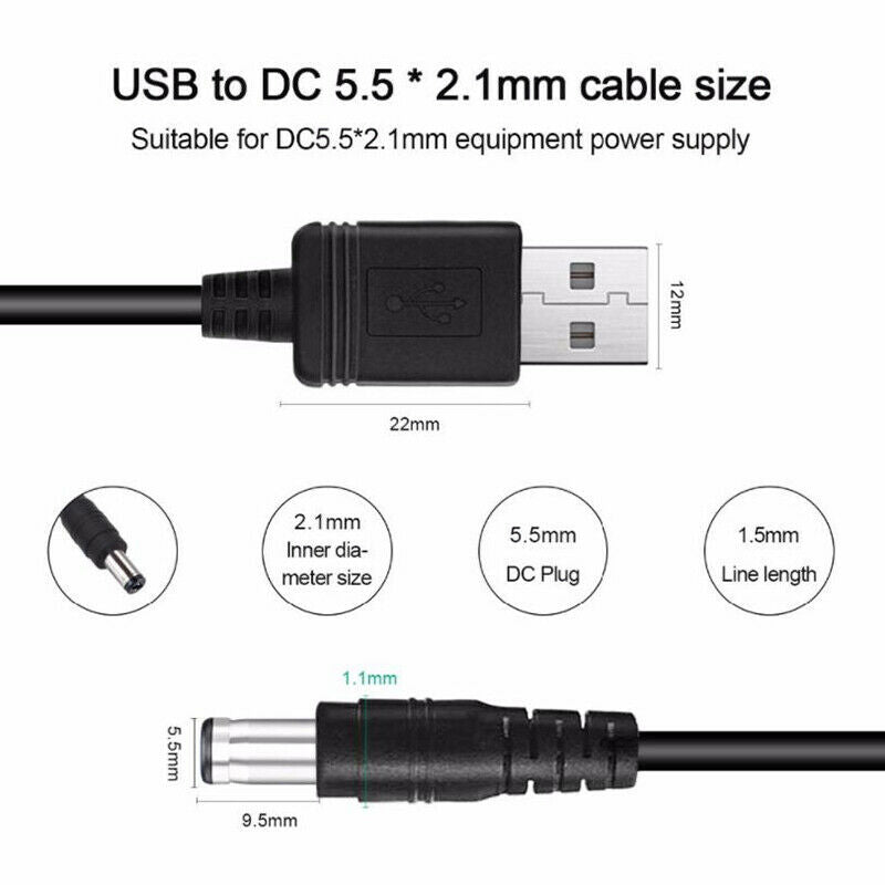 11Pcs DC Power Adapter Conversion Head(3.5-6.4mm/USB/Type-C)+5.5*2.1mm USB Ca TH