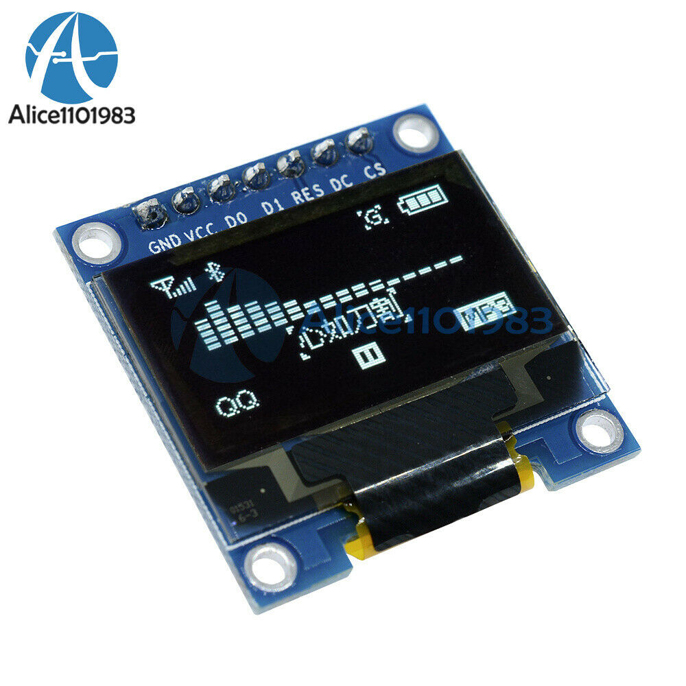 5PCS White 3-5V 0.96" SPI Serial 128X64 OLED LCD LED Display Module for Arduino