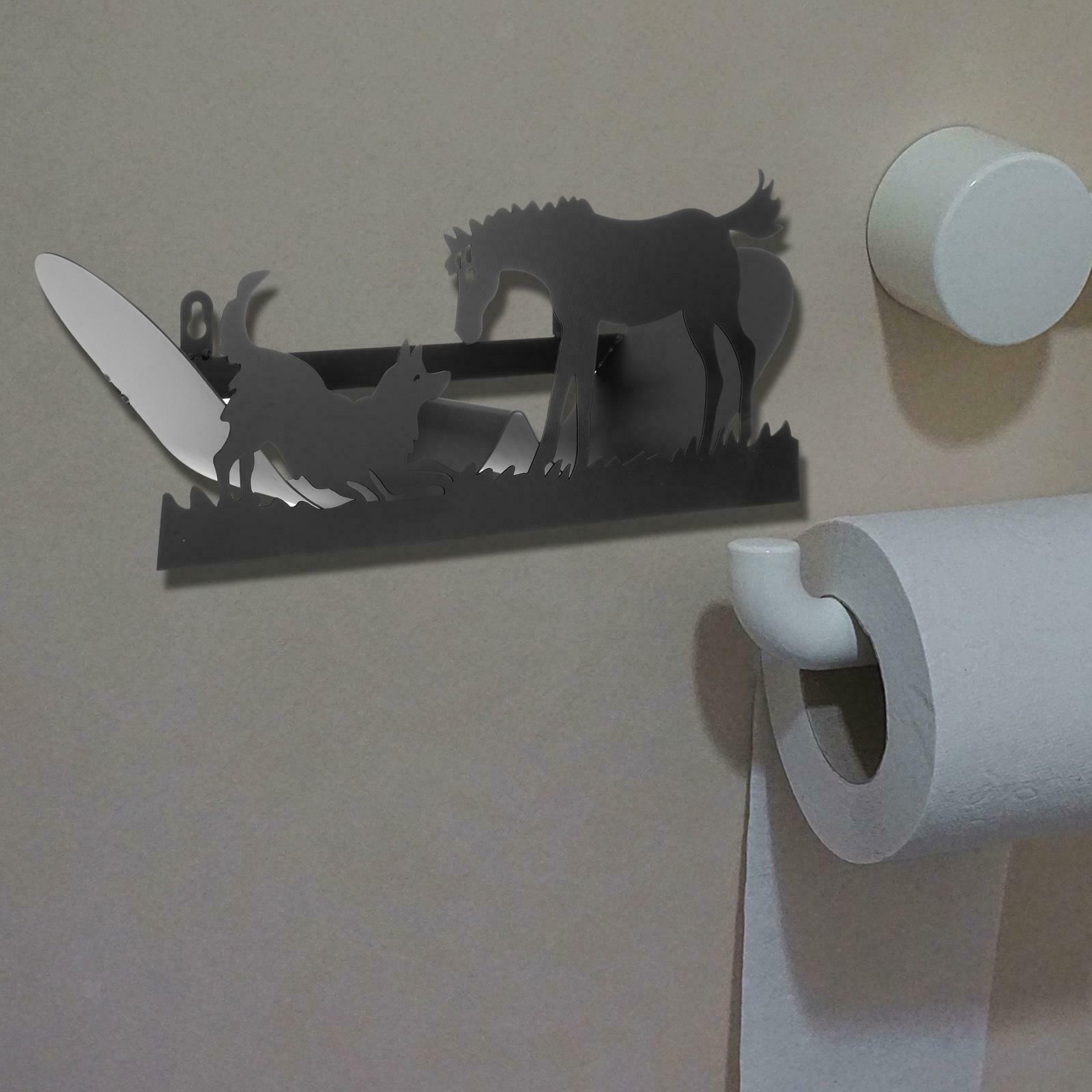 Metal Toilet Paper Holder Storage Rack Stand Organizer Basket TableTop Decor