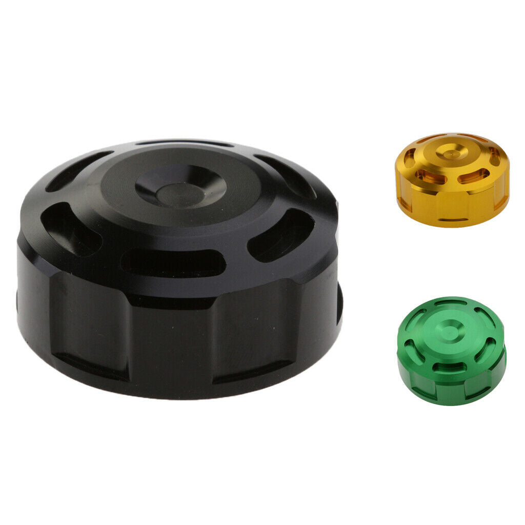 Motorcycle Rear Brake Fluid Reservoir Cap Oil Cup Cover For Kawasaki Black