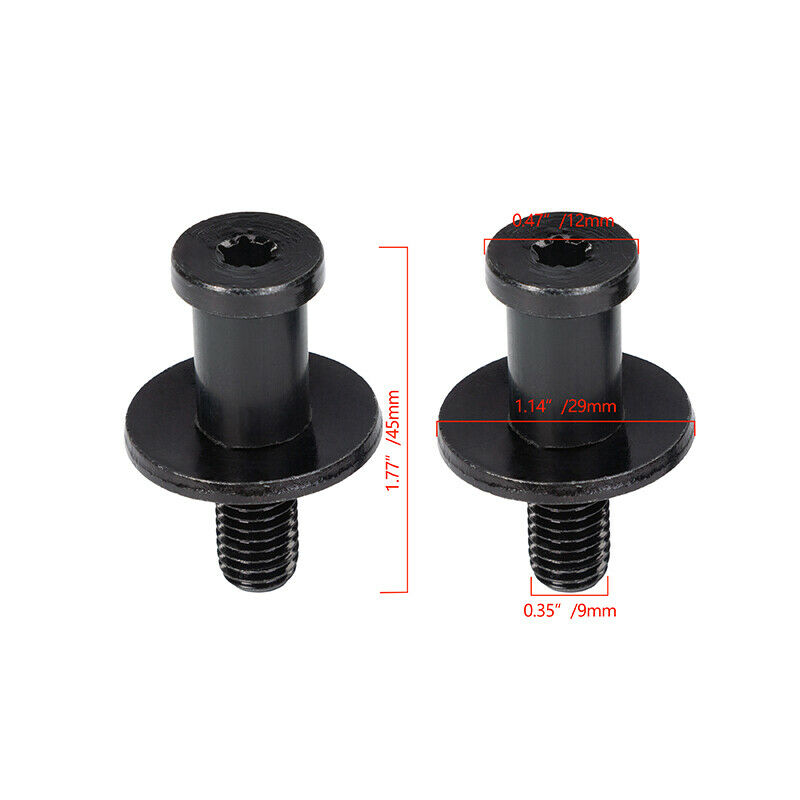 Pair Fit For Chevy GMC Cadillac Hummer Black Tailgate Door Latch Striker Bolt