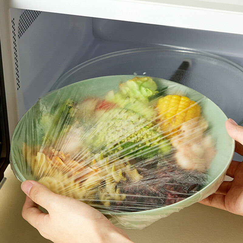 100pcs Reusable Food Storage Bags Elasticated Bowl Lids Kitchen Freezer Cove KX