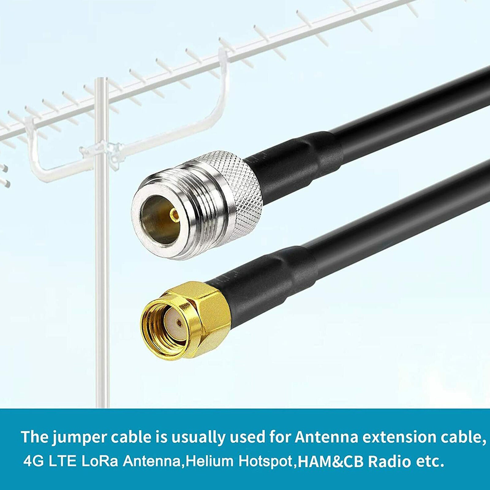 20Ft N Female to SMA Cable for RAK Nebra Bobcat Helium Hotspot HNT Miner Antenna