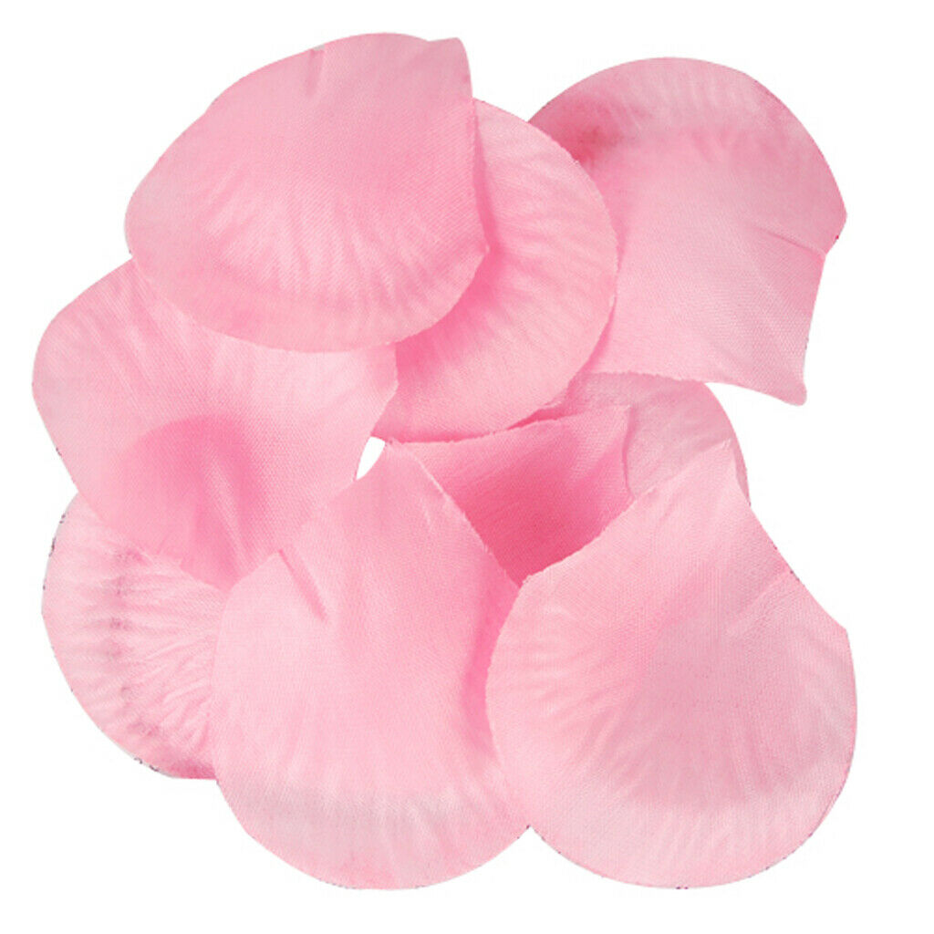 300Pcs Pink Silk Rose Flower Petals Confetti Wedding Party Table Bed Decoration