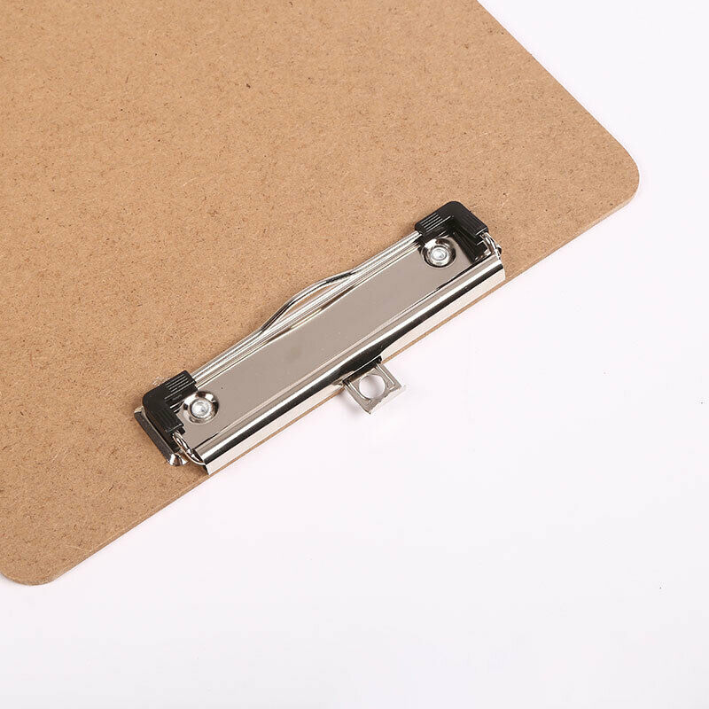 5Pcs A5 Clipboard Hardboard with Chrome Clip Wooden Small Menu Board 153X230Mm