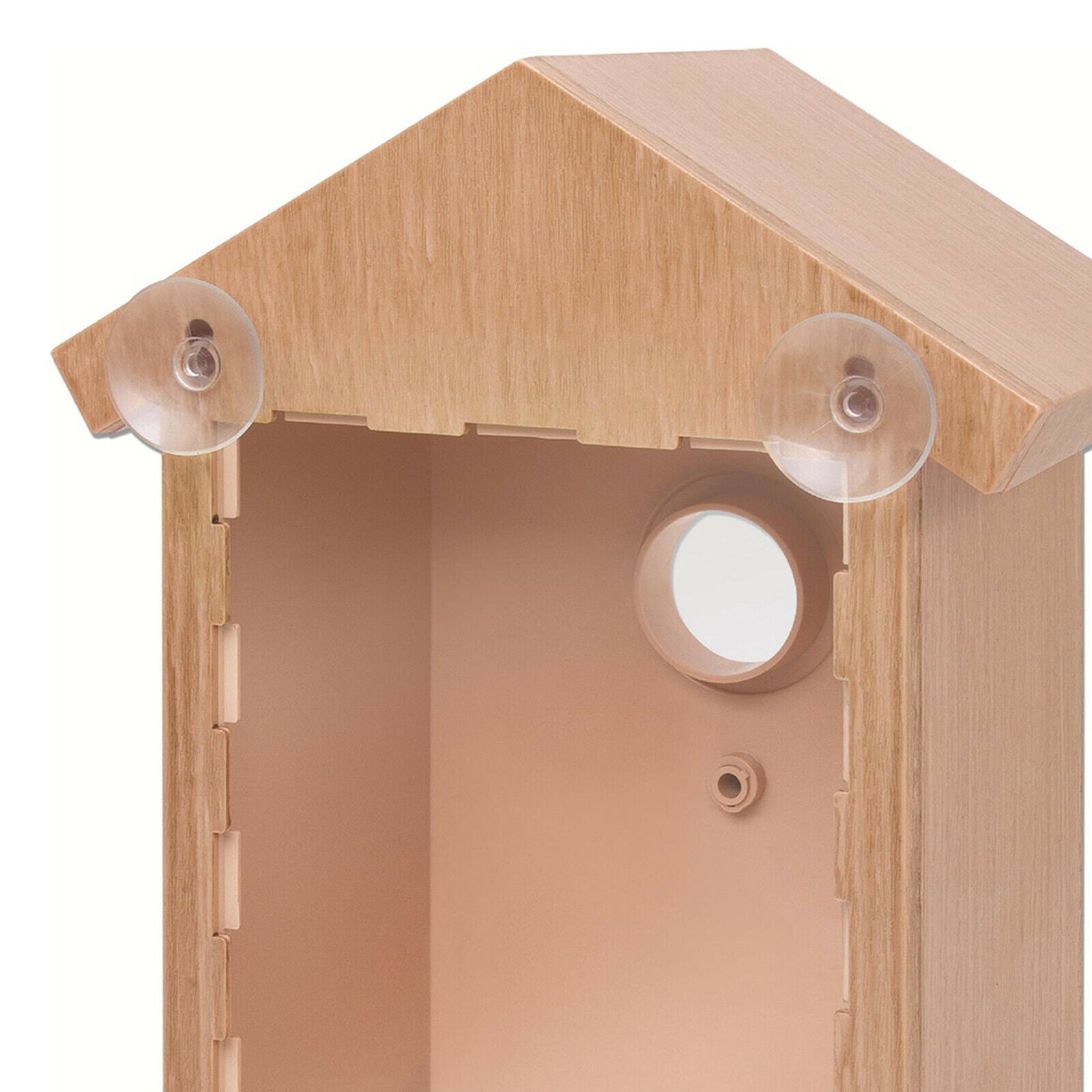 Wooden Sucker Bird Nest Outdoor Chickadee Feeder Feeding Cage Birdhouse Yard