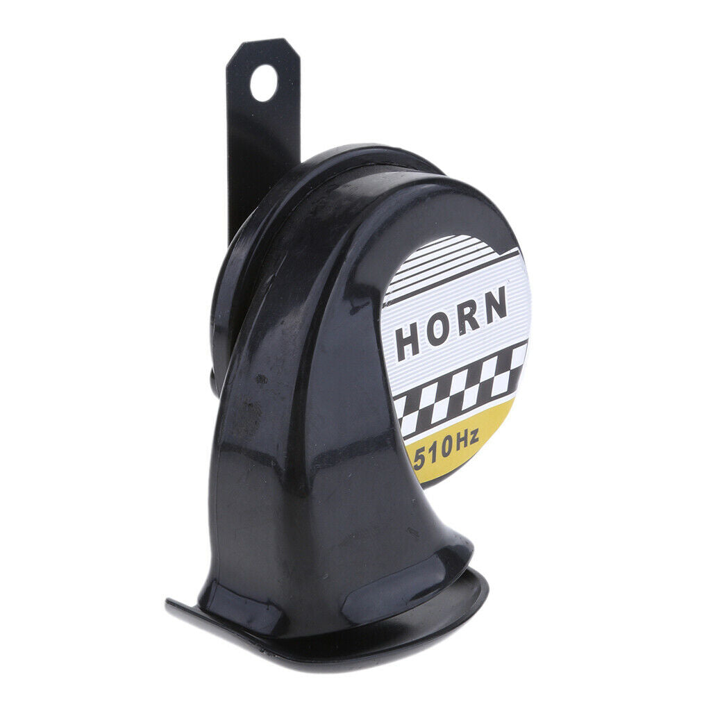 Car Motorcycle 130dB Loud Snail Air Horn Siren Waterproof 510hz 12V DC Black
