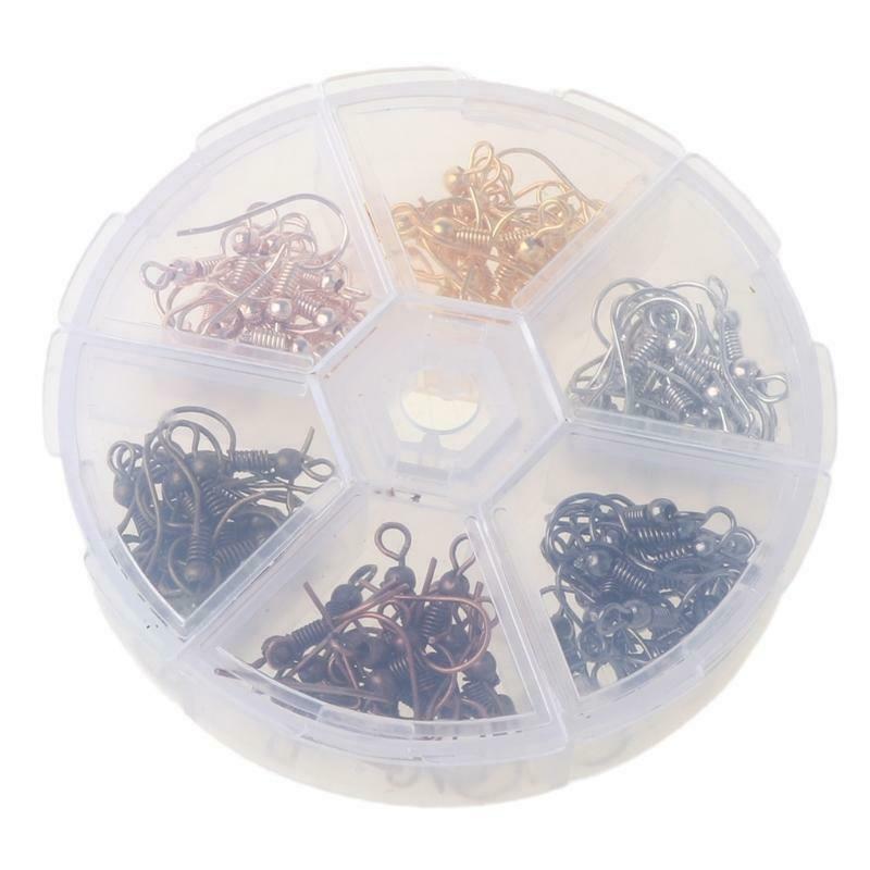 120Pcs Brass Earring Hook Ear Wires French Fish Hooks 6 Color For Jewelry Making