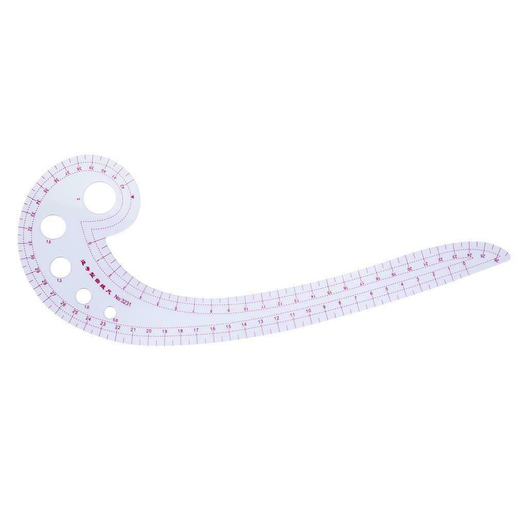 6-part, Multi-colored Design with Straight And Curved Rulers for