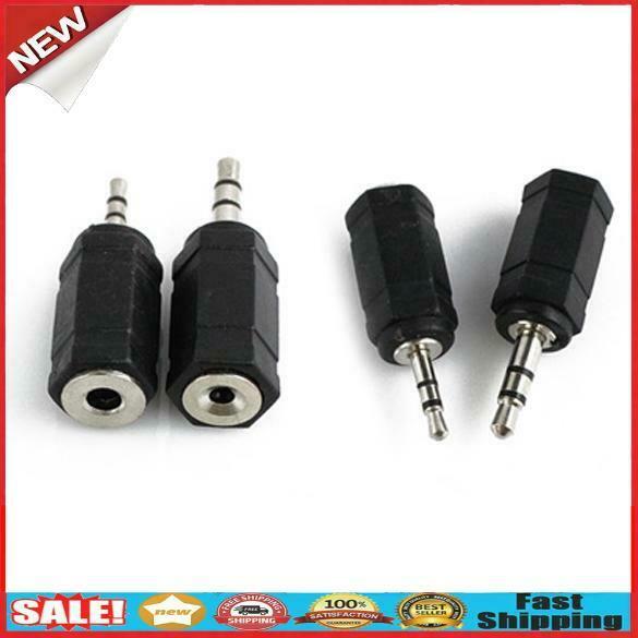 2pcs 2.5mm to 3.5mm Stereo Earphone Audio Adapter Connector for Cable @