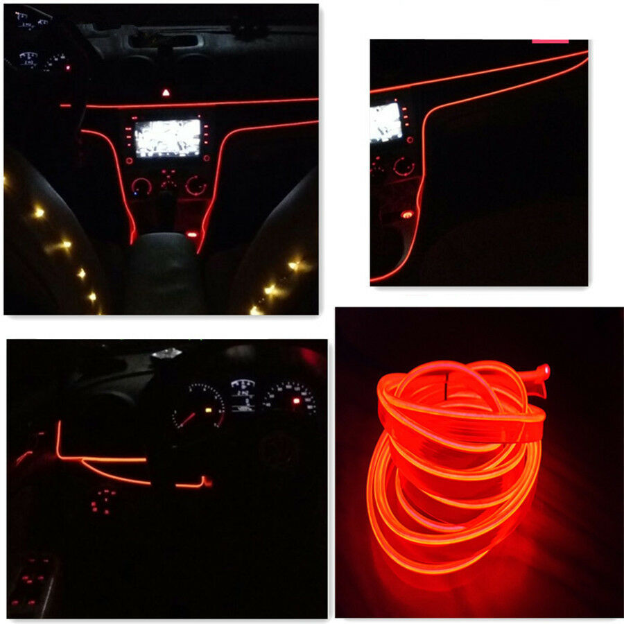 5 Meters*3.0mm Universal Skirt Side Glow Fiber Optic Cable Car Decoration Light