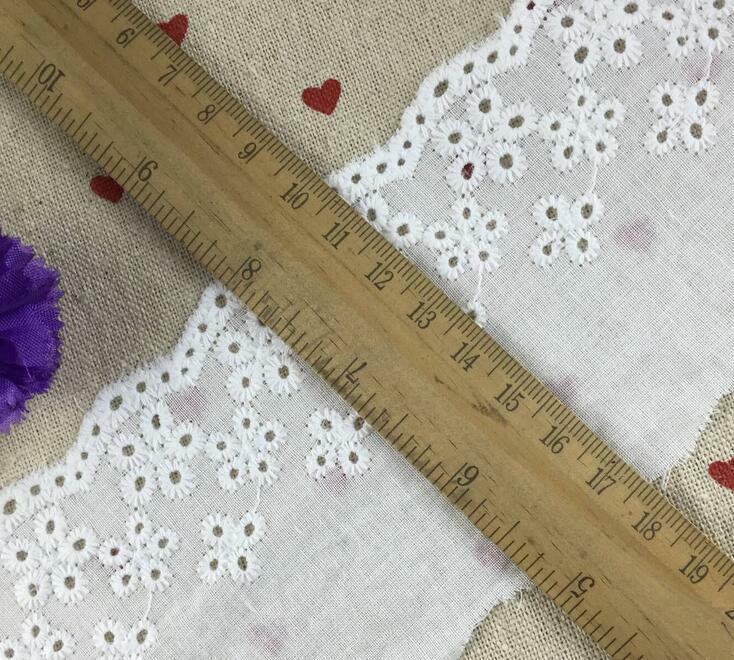 5 Yards embroidery Flower Lace Trim Wedding dress Sewing Accessories
