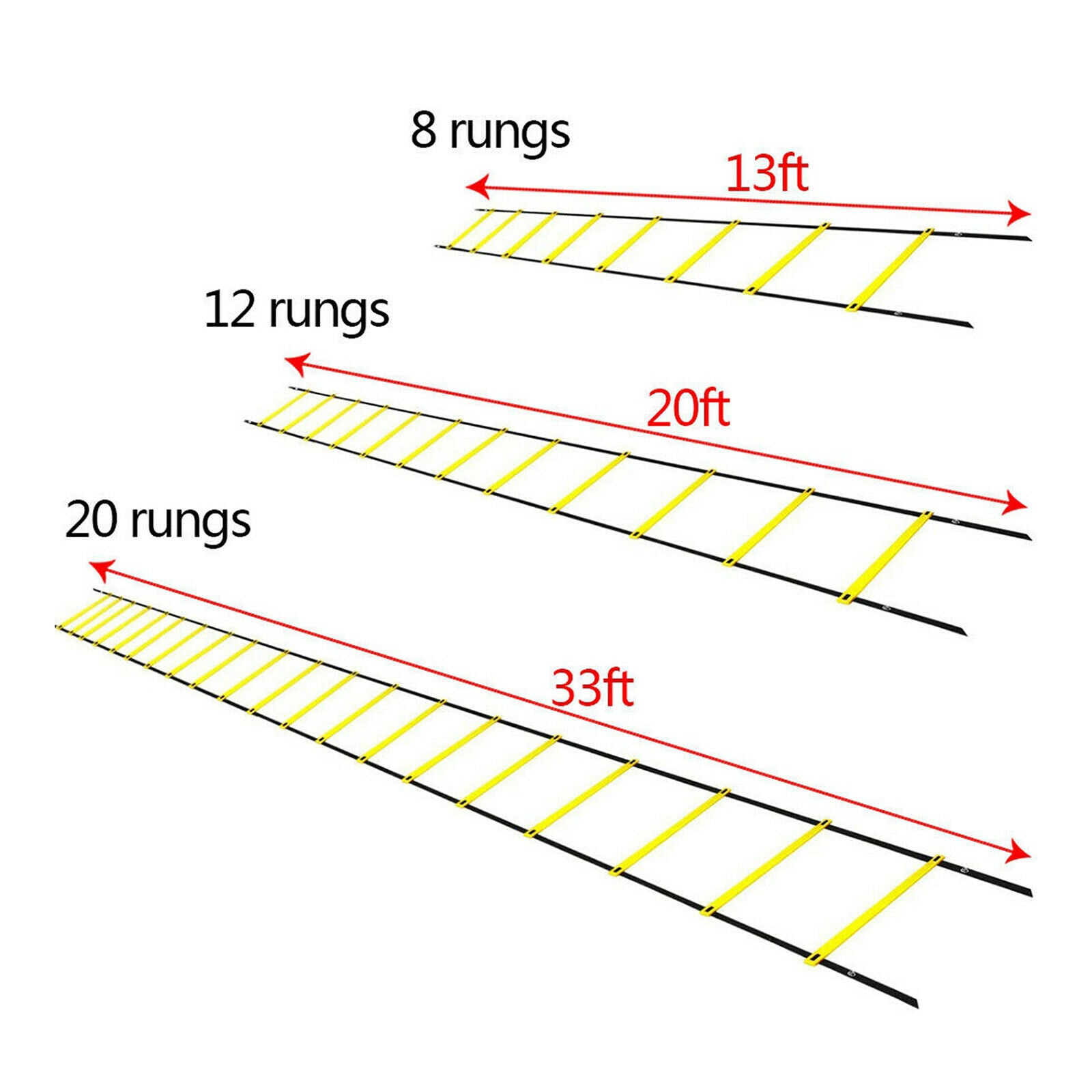 Speed Training Ladder Agility Footwork Football Exercise Workout 4M 8Joint