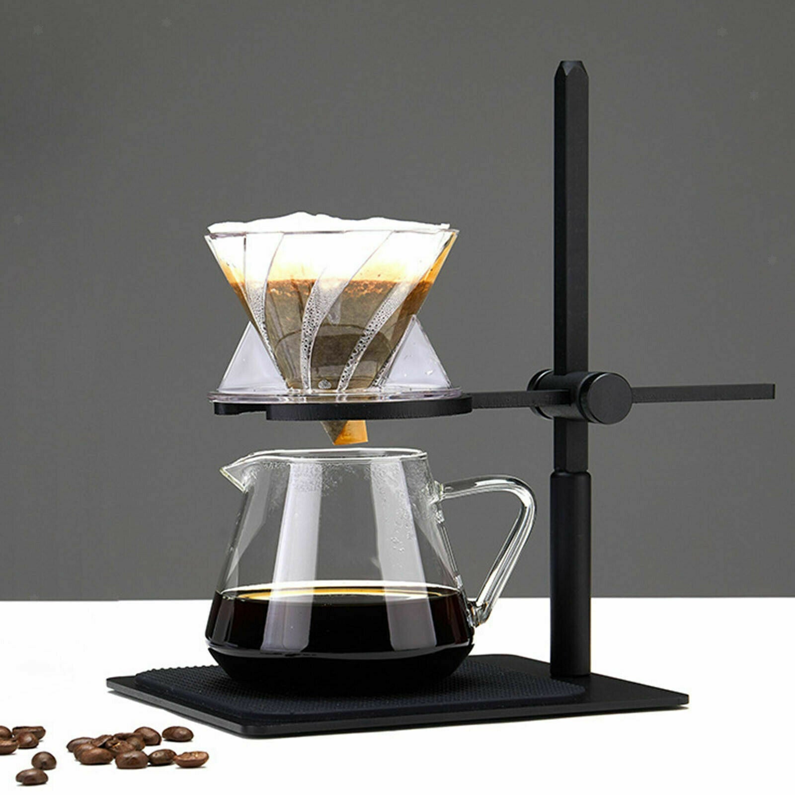 Aluminum Alloy Manual Coffee Dripper Filter Stand Brewing Holder Black