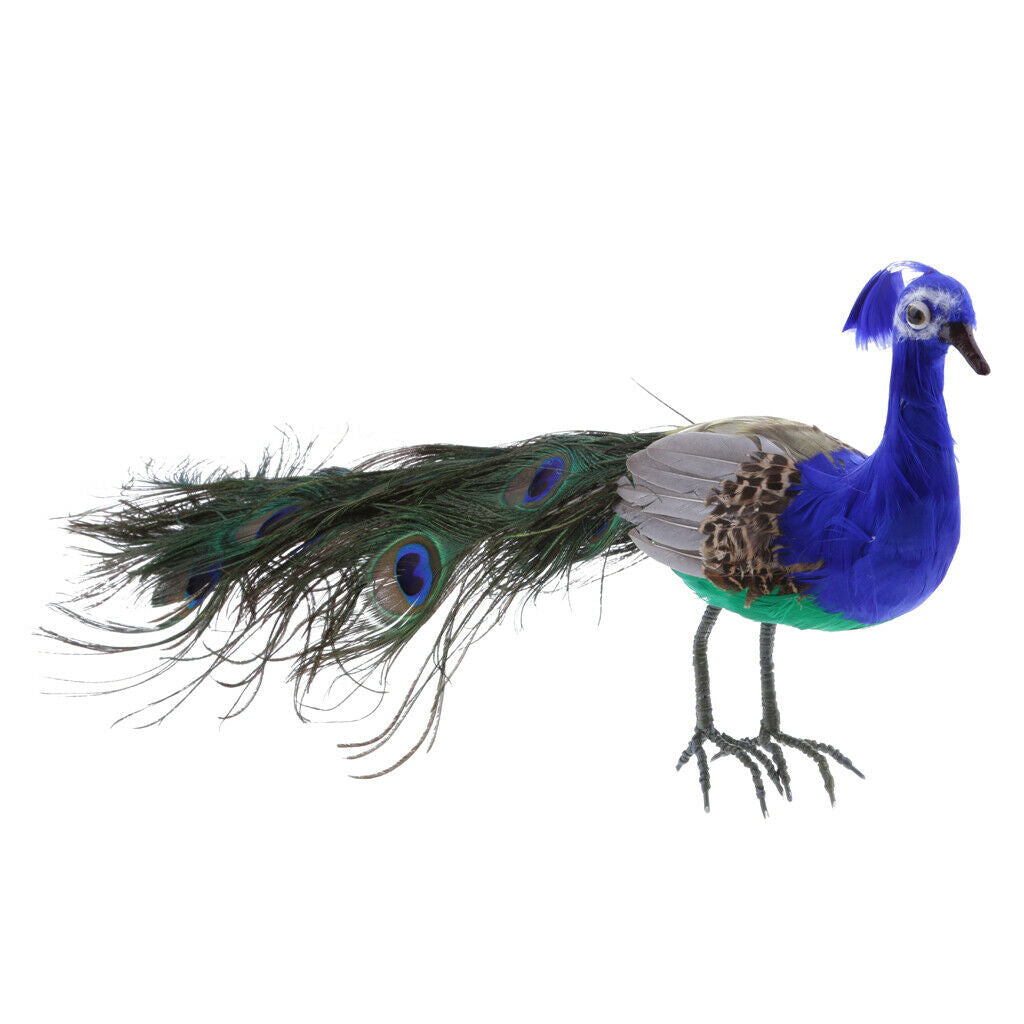 Artificial Colorful Luminous Peacock Birds Flowers Crafts Photo Party Wedding