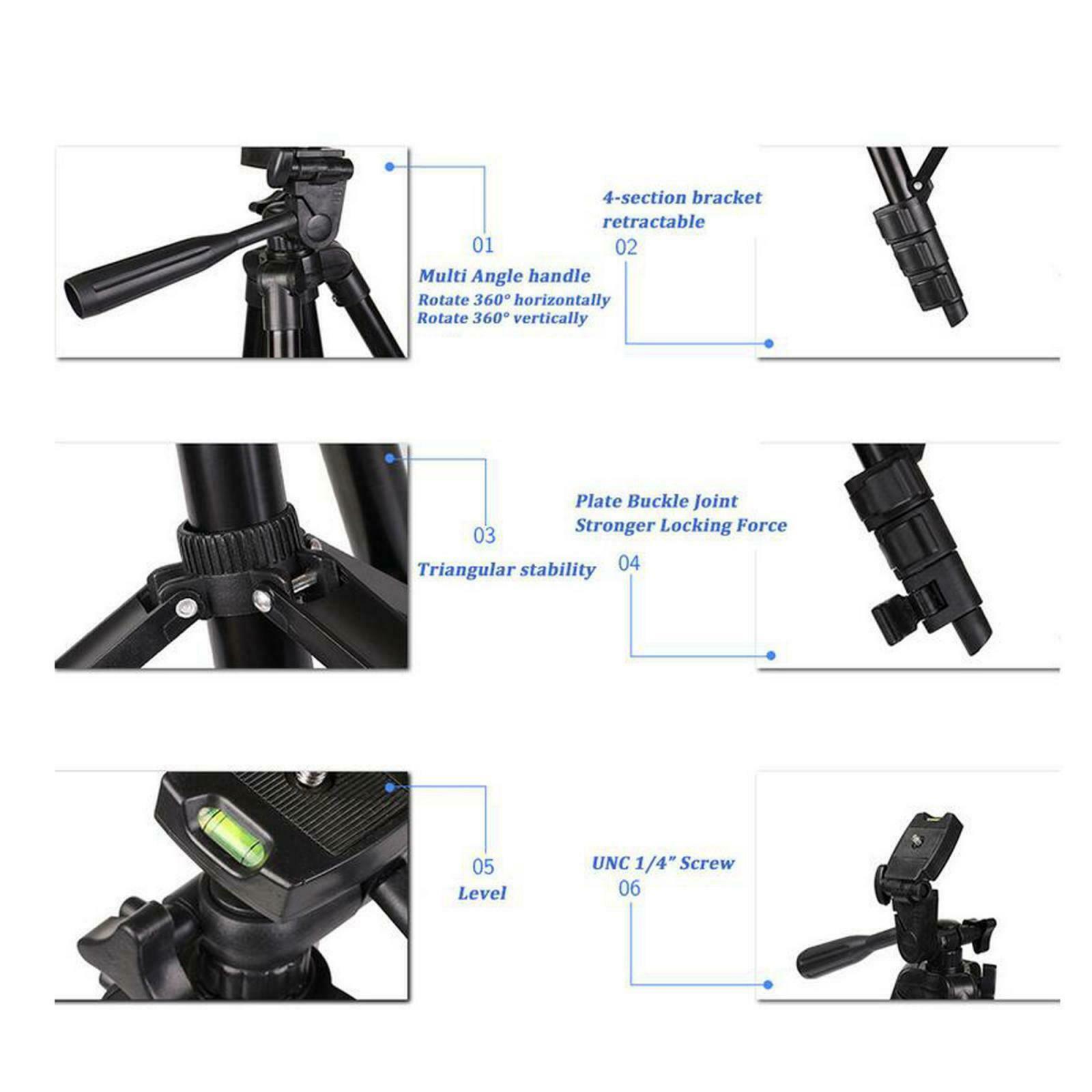 Tripod Selfie Stick Bluetooth Remote for  DSLR Camera Accessory Kits