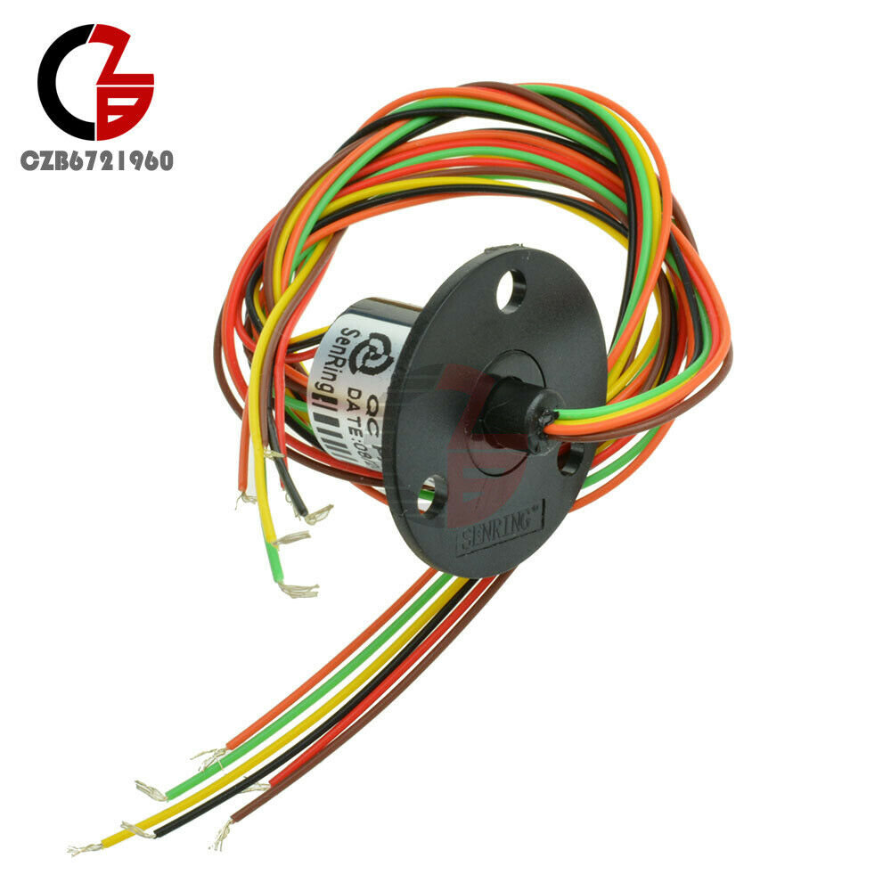 5Pcs 0-300Rpm Capsule Slip Ring 6 Circuit Wires 12.5mm 2A AC 240V Test Equipment