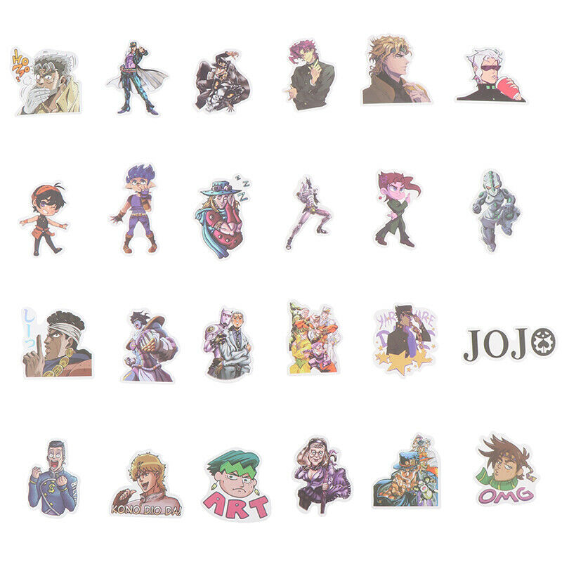 50Pcs Jojos Bizzare Adventure Stickers For Motorcycle Laptop Bicycle Skatebo^DD
