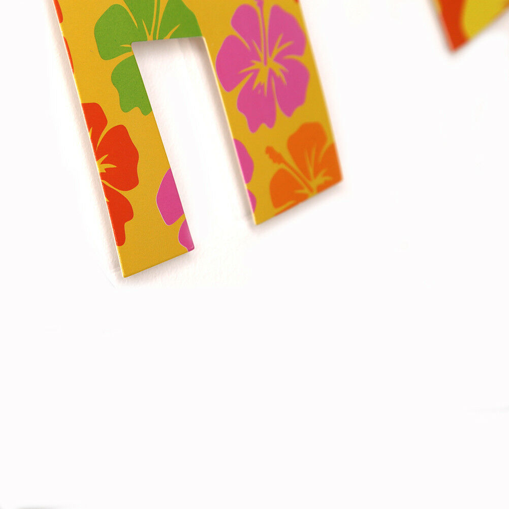Summer Aloha Hawaiian Tropical Pine  Garland Bunting Home Party Banners .l8