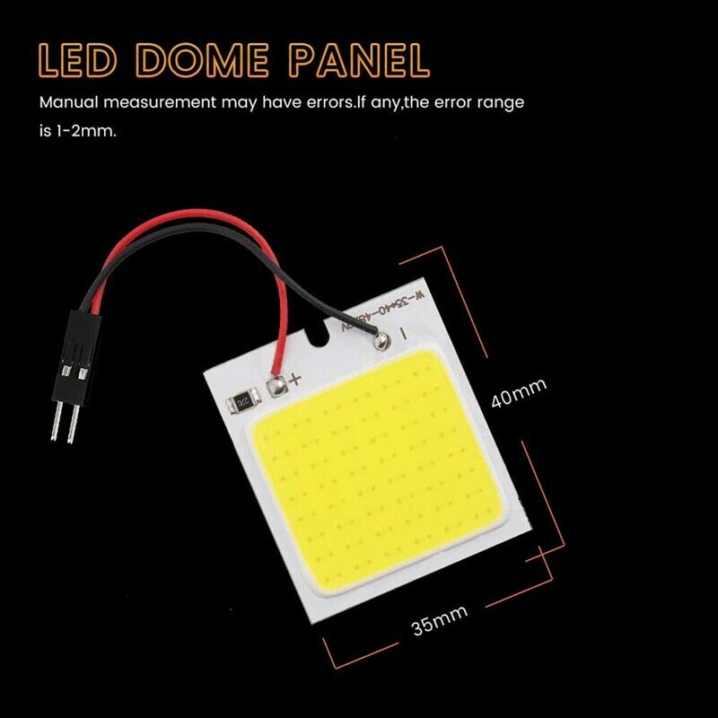 Led Panel Dome Light Lamp, COB 48-SMD Led Interior Car Lights Auto Led Dome LiM7