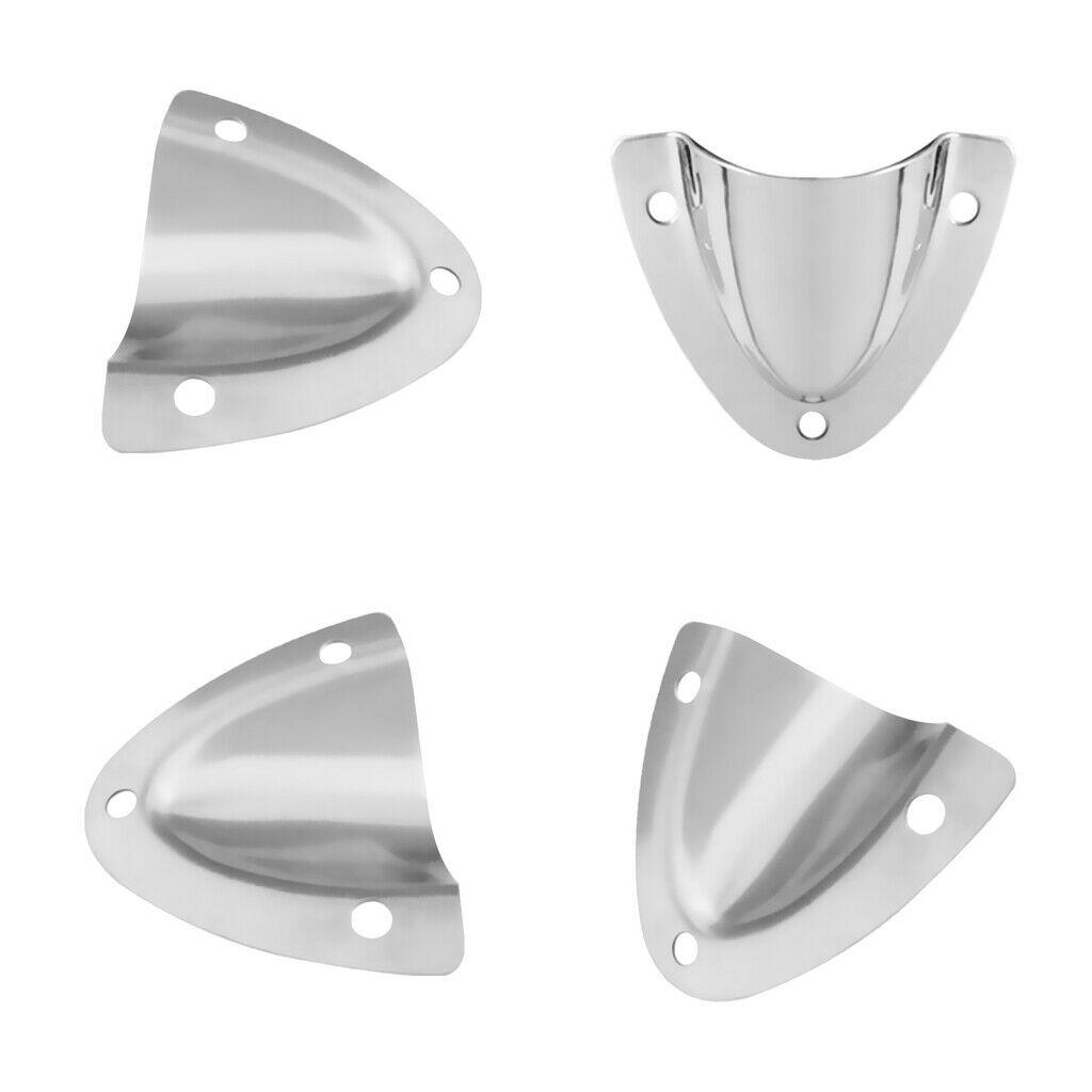 4pieces 316 Stainless Steel Large Clam Shell Vent Wire Cable Cover For Boat