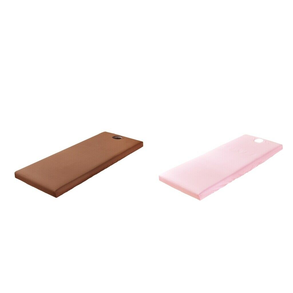Brushed Cotton Beauty Massage Table Cover Bed Sheet 31x75inch Coffee/Pink