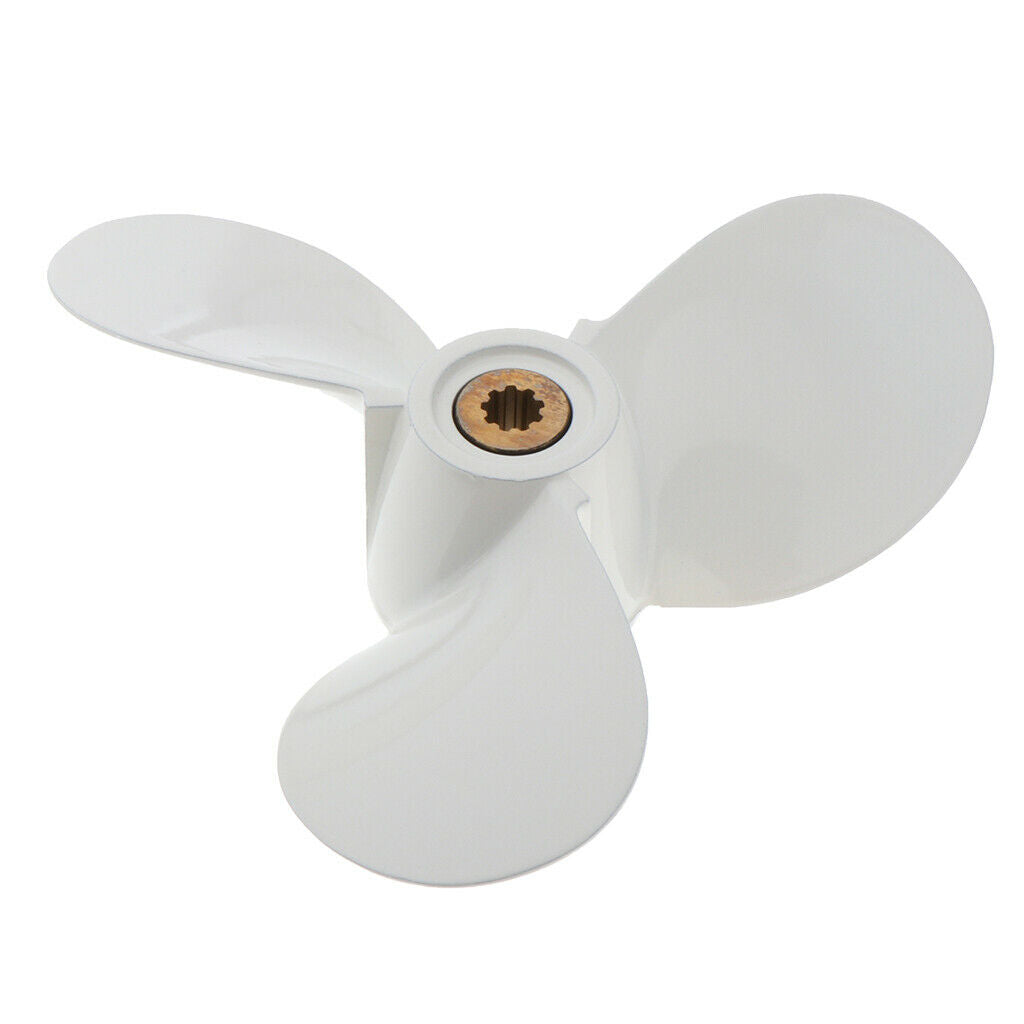 Marine Yacht Propeller 4-5-6HP White Finish for Yamaha 7 1/2 x 8-BY Durable