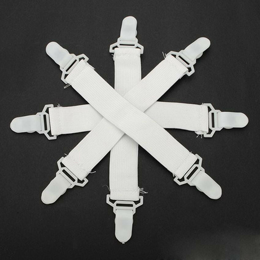 4pcs Fitted Bed Sheet Holder Grips Mattress Gripper Straps Clip Fastener H.l8