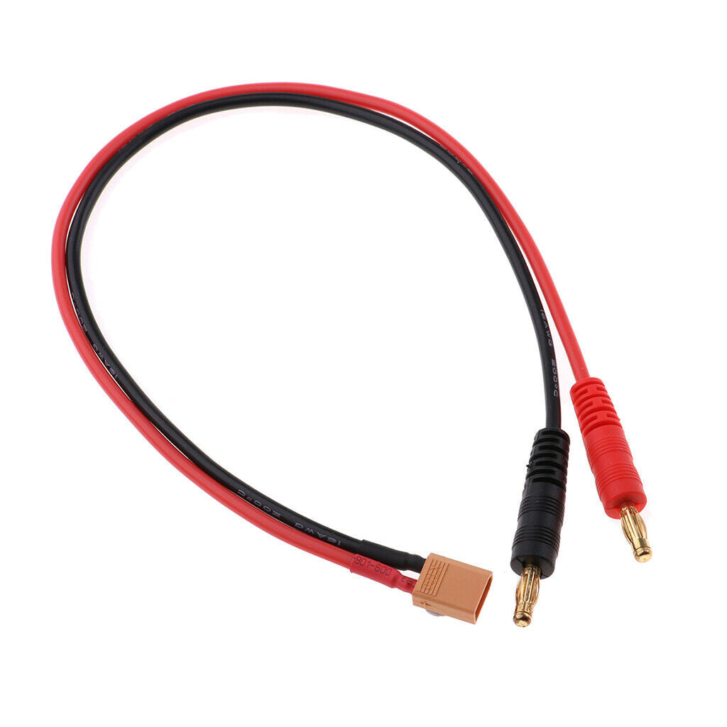 2 Pieces XT30 Up to 4.0 Mm Banana Plugs, 16 AWG Cable, Connection for RC Lipo