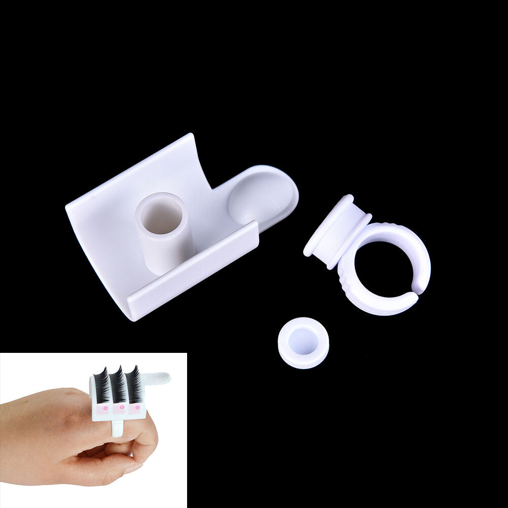 Glue Ring And Strip Eyelash Holder Pallet Set For Eyelash Extensions Eyebr.l8