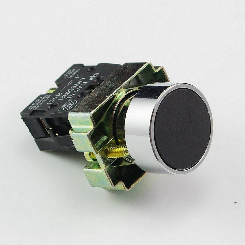 5PCS 1 N/C XB2BA22C Momentary Black Flush Pushbutton Replaces Telemecanique