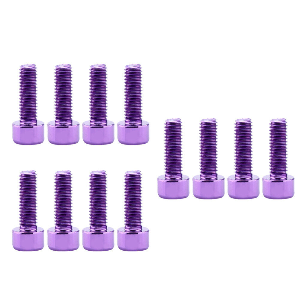 12x Lightweight Bike Water Bottle Cage Holder Bolts Screws Durable Bicycle