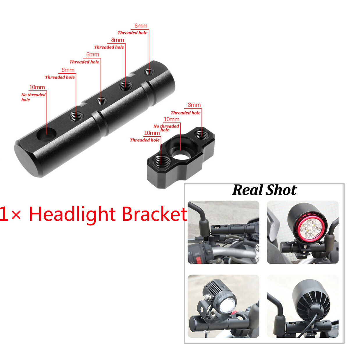 25MM Motorcycle Universal Handlebar Aluminum Alloy Headlamp Extension Bracket