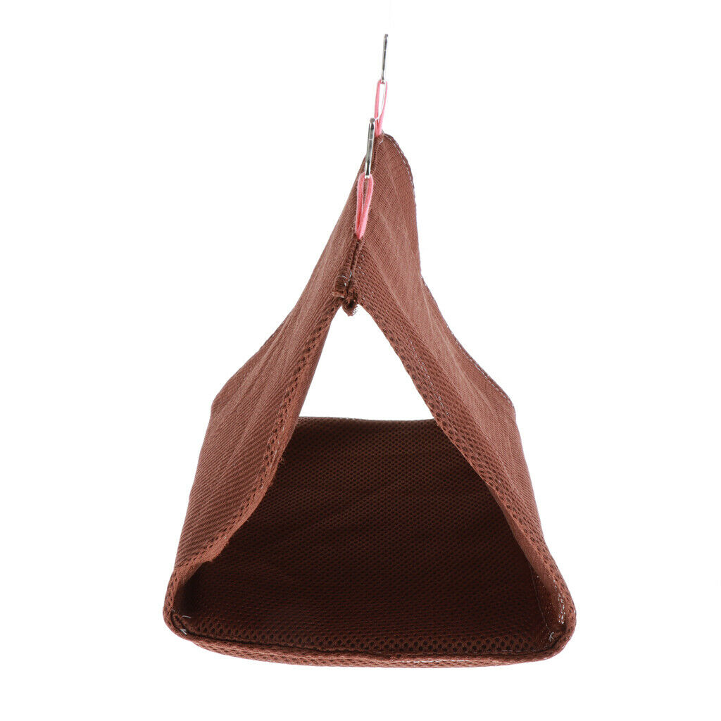 Bird Breathable Hammock Cage Hanging Bed Nest for Bird Small Animals Coffee