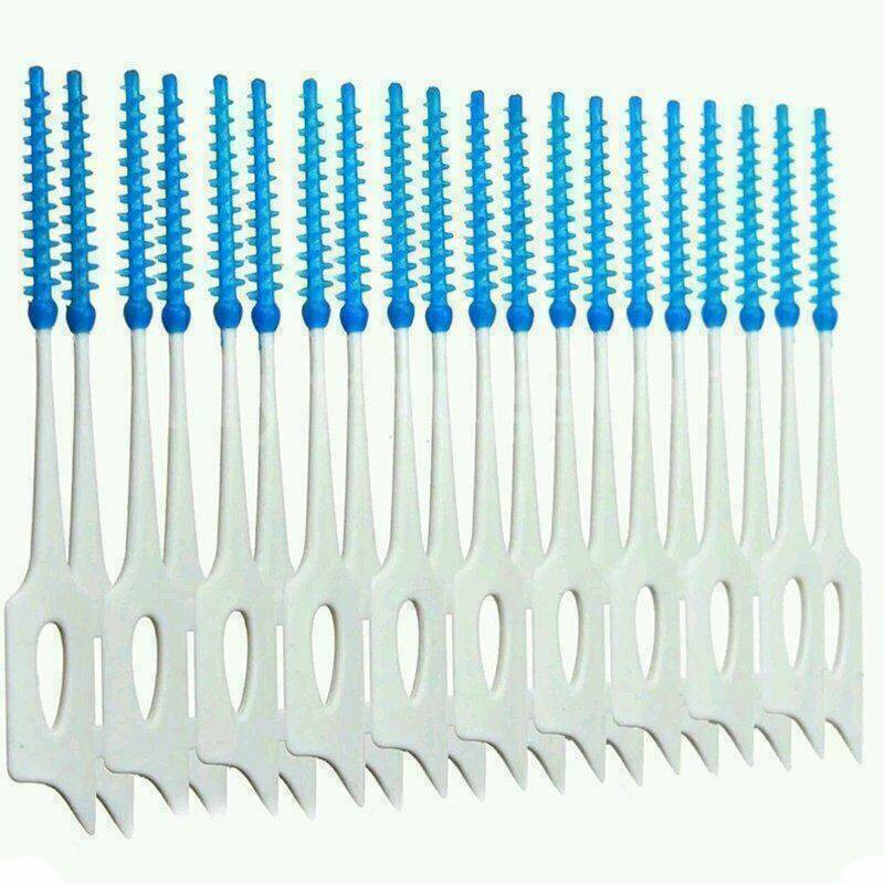 120PCS Dual Toothpick Oral Interdental Cleaner Teeth Floss Dental Gum Brush Sets