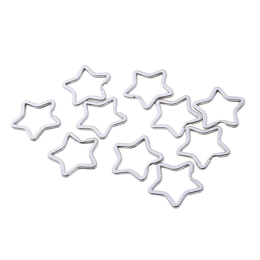 10xMen/Women Premium Split Key Rings Chains Novelty Keychains keyfob